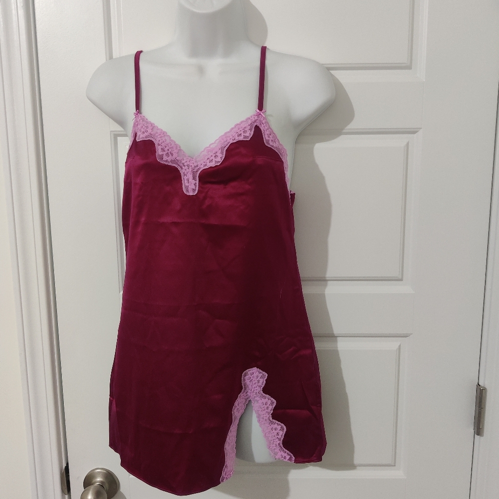 Victoria's Secret Lace Trim Satin Chemise Slip New Without Tags